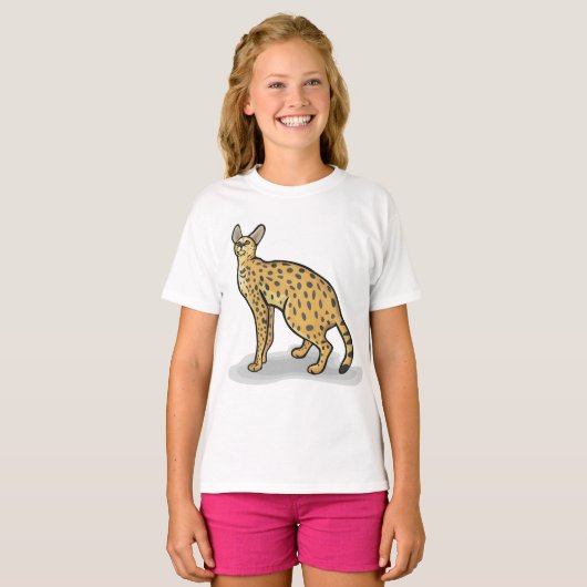 T-shirt animal serval (Devant entier)