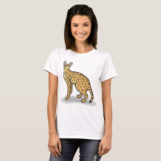 T-shirt animal serval (Devant entier)