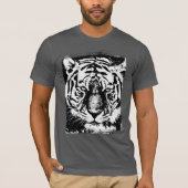 T-shirt Animal Tiger Mens à manches courtes Asphalte gris  (Devant)