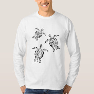 T-shirt Animal tribal de noir de tatouage de tortues