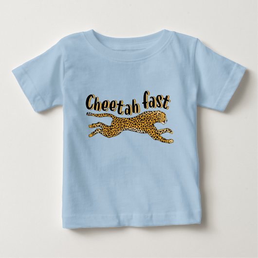 T-shirt animalier Fun Fast Guépard Chat Enfants En (Devant)