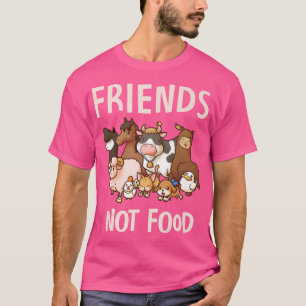 T-shirt Animals are Friends not Food Pig Cow Sheep Vegan V