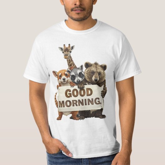 T-shirt Animals, Good Morning, (Devant)