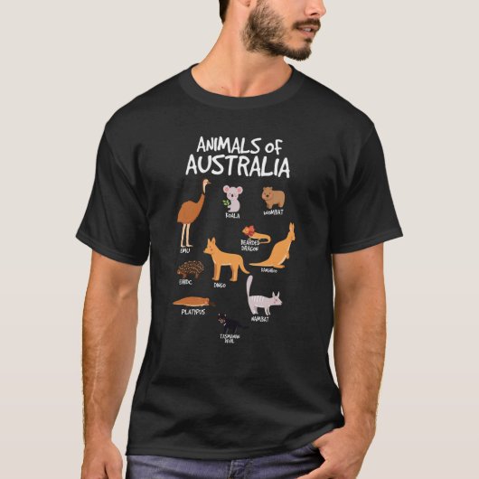 T-shirt Animals Of Australia Aussie Australian Koala Kanga (Devant)