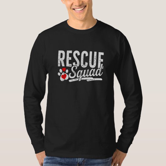 T-shirt Animals Rescue Squad Distressed Dog Cat (Devant)