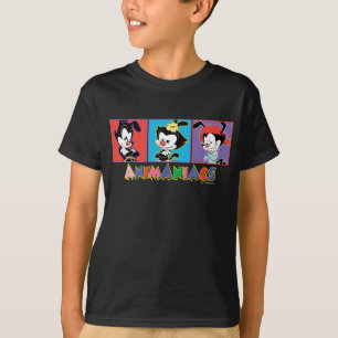 T-shirt Animaniacs Graphique de panneau Yakko, Dot et Wa