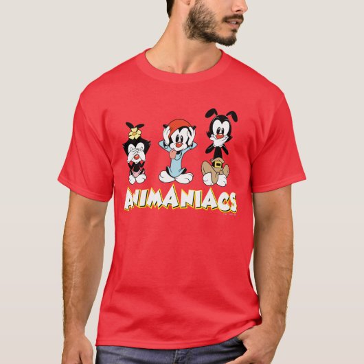 T-shirt Animaniacs | Graphique de Warner Sibings "No Evil" (Devant)