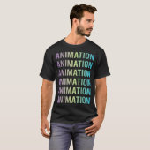 T-shirt Animation Bleu Violet (Devant entier)