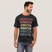 T-shirt Animation de texte rétro (Devant entier)