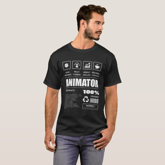 T-shirt Animator Ingredients (Devant entier)