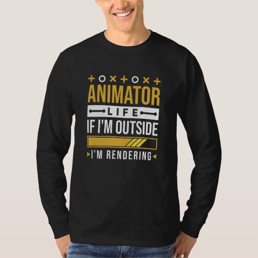 T-shirt Animator Life If I M Outside I M Rendering Animato (Devant)