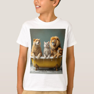 T-shirt Animaux amusants dans la baignoire