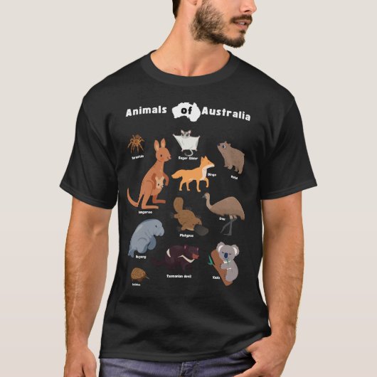 T-shirt Animaux australiens Aussie Wildlife (Devant)