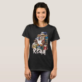 T-shirt Animaux Chouette Lecture Libraire De L'Ensemble De (Devant entier)