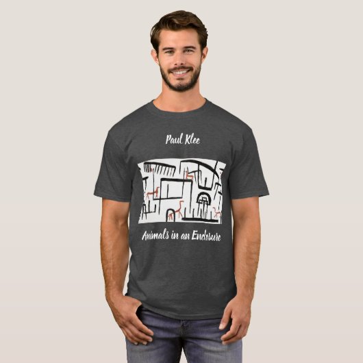 T-shirt Animaux dans un boîtier par Paul Klee (Devant entier)