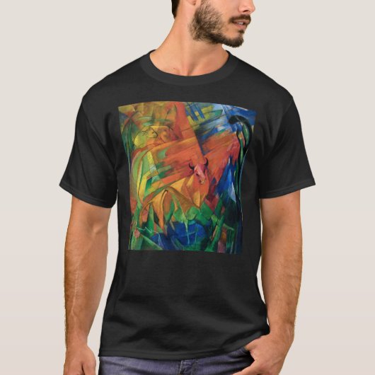 T-shirt Animaux Dans Un Paysage (1914) Par Franz Marc   (Devant)