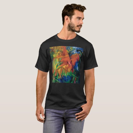 T-shirt Animaux Dans Un Paysage (1914) Par Franz Marc   (Devant entier)