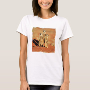 T-shirt Animaux de bébés cutest 3 Meerkats