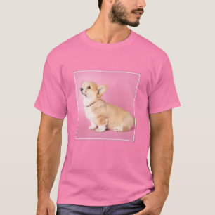 T-shirt Animaux de bébés cutest Corgi rose Chiot
