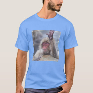 T-shirt Animaux de bébés cutest Face de singe de neige