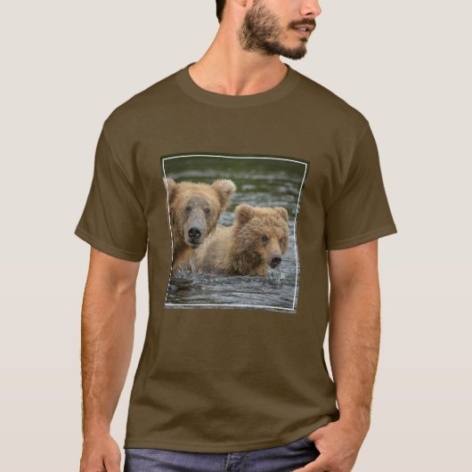 T-shirt Animaux de bébés cutest | Mama Bear & Her Cubs (Devant)