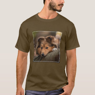 T-shirt Animaux de bébés cutest   Shetland Sheepdog Puppy