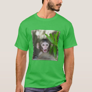 T-shirt Animaux de bébés cutest Singe des neiges surpris