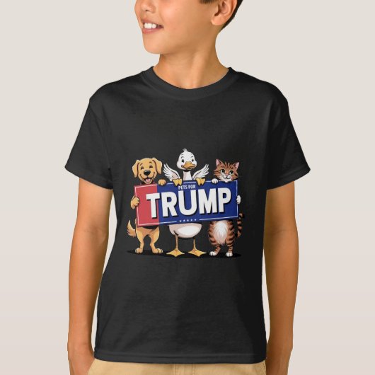 T-shirt Animaux de chien de canard de chat pour Trump (Devant)