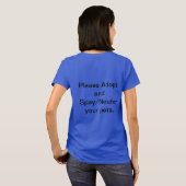 T-shirt Animaux de compagnie antispyware surpopulation (Dos entier)