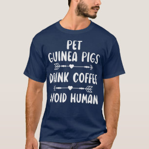 T-shirt Animaux de compagnie Guinée Chiens Boire du café É