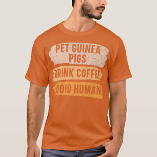 T-shirt Animaux de compagnie Guinée Chiens Boire du café É
