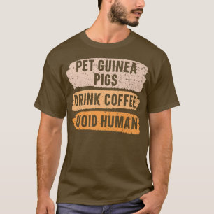 T-shirt Animaux de compagnie Guinée Chiens Boire du café É