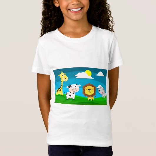 T-Shirt Animaux de dessin animé (Devant)