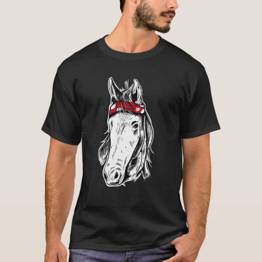 T-shirt Animaux de ferme Cheval Moisissure blanche (Devant)