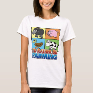 T-shirt Animaux de ferme de bande dessinée - je