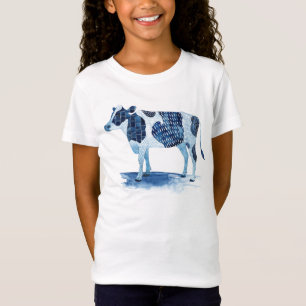 T-Shirt Animaux de ferme de bleu de cobalt - vache