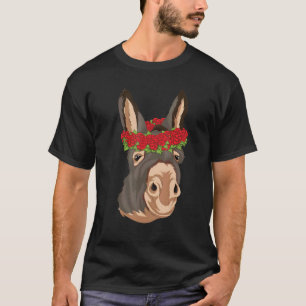 T-shirt Animaux de ferme Fleurs d'animaux Roses D