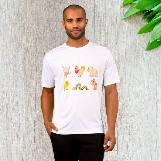 T-shirt Animaux de ferme mignons et animaux de compagnie