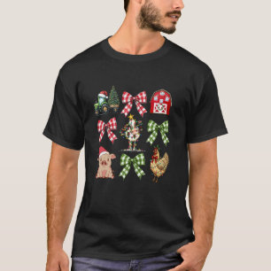 T-shirt Animaux de Ferme Mignons Vache Cochon Poulet Coque