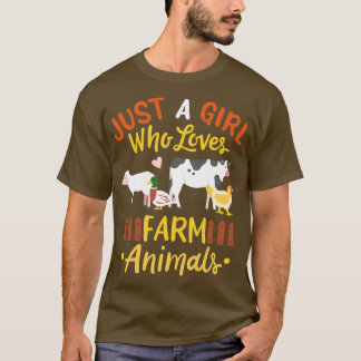 T-shirt Animaux de ferme Vache Mouton Canard Poulets