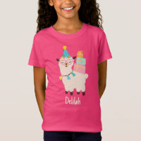 Animaux de Fête Llama Filles d'anniversaire Rose