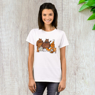 T-shirt Animaux de forêt drôles Créatures mignonnes des bo