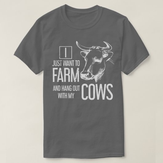 T-shirt Animaux de la ferme Cadeau de fermier Vache  (Design devant)
