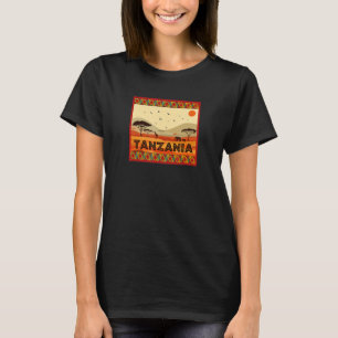 T-shirt Animaux de la savane d'Afrique Paysage Tanzanie