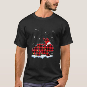 T-shirt Animaux de lapin de Noël Lumières de Noël