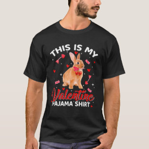 T-shirt Animaux De Lapin Drôle Voici Mon Pajama Valentin