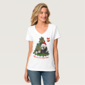 T-shirt animaux de Noël (Devant entier)