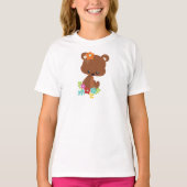 T-shirt Animaux de printemps, Ours mignon, Ours petit, Fle (Devant)