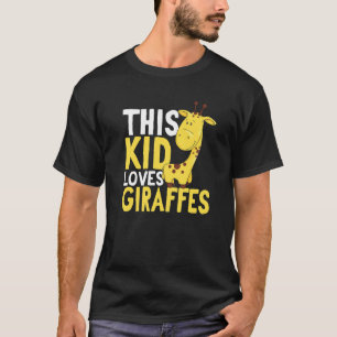 T-shirt Animaux de safari de girafe que les enfants aiment