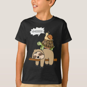 T-shirt Animaux de zoo cadeau escargot tortue paresseux re